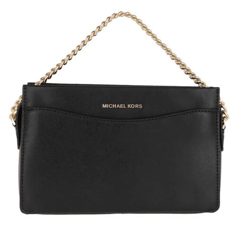 michael michael kors jet set large chain xbody black|Michael Kors saffiano bag black.